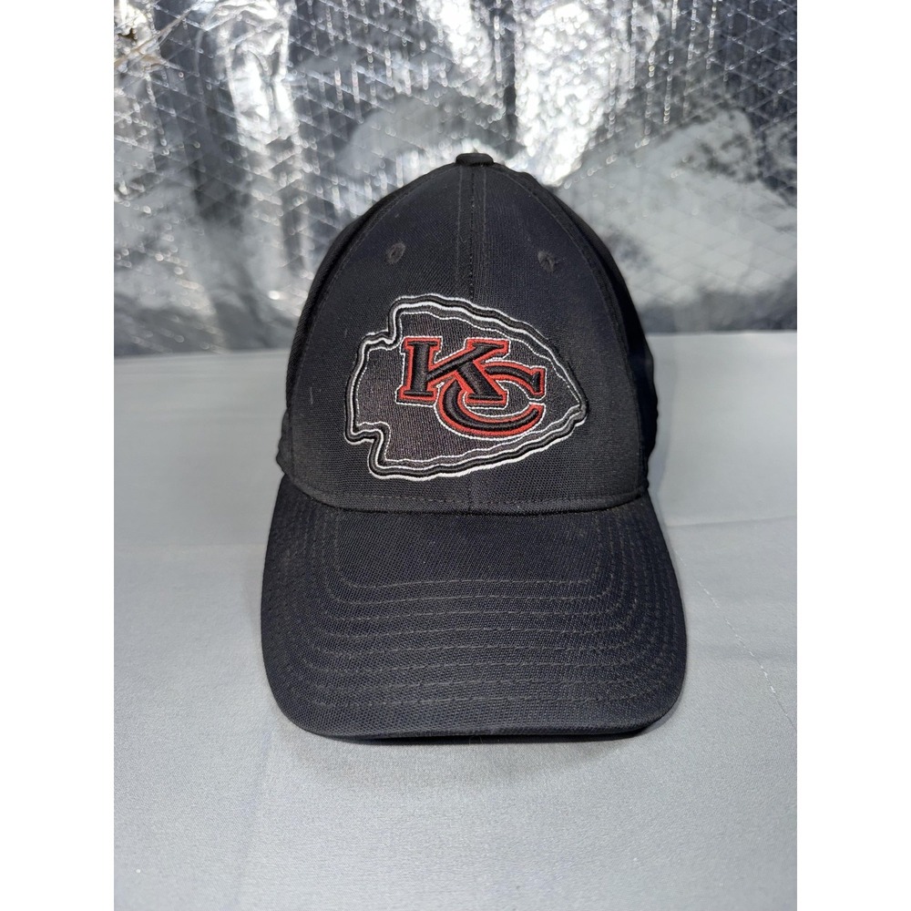 Kansas City Chiefs Hat Cap Fitted Mens XL Black NFL Football Reebok Fitmax 70
